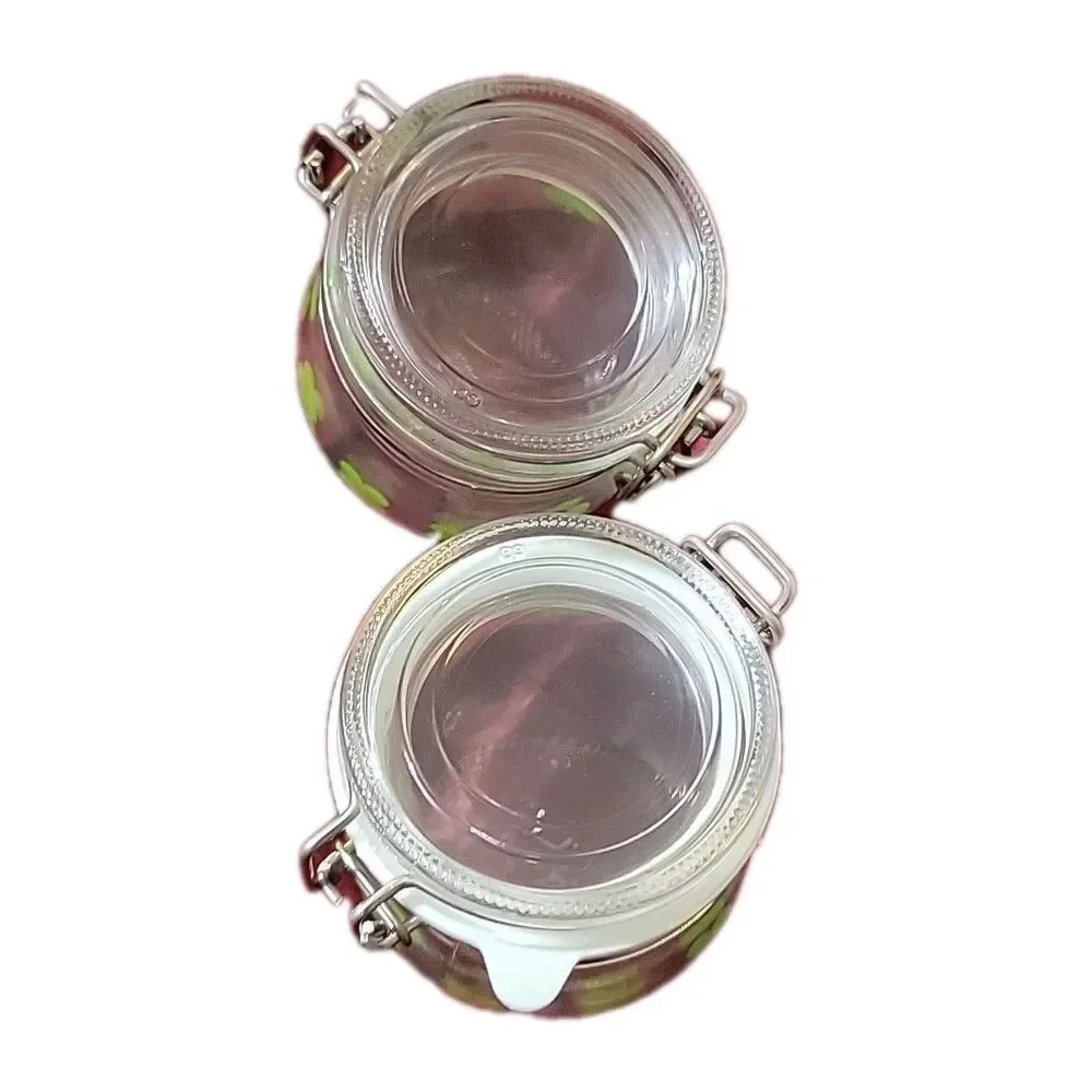 IKEA Germanic Mini Jars - Green Clovers - #15234 Lot Of 2